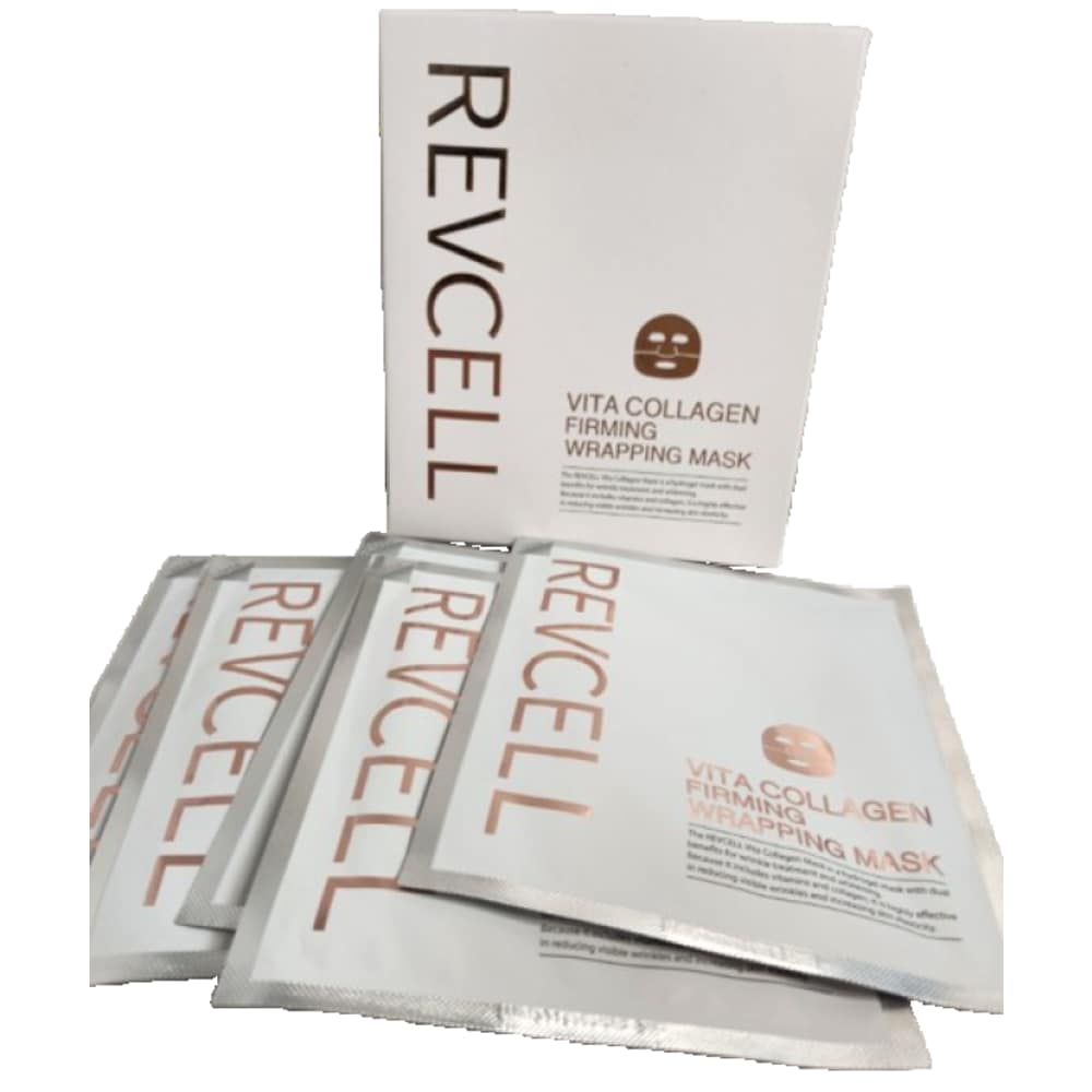 REVCELL Vita Collagen Firming Wrapping Mask Pack 5 Sheets Elasticity Moisturizing Wrinkle Gel Pack