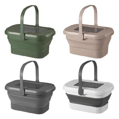 Portable Outdoor Travel Food Fruit Water Container Storage Basket Folding