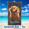 Decorative Artwork Theme Beach Towel Personalized Custom Name & Text Soft Quick Dry Beach Towel for Swimming Travel