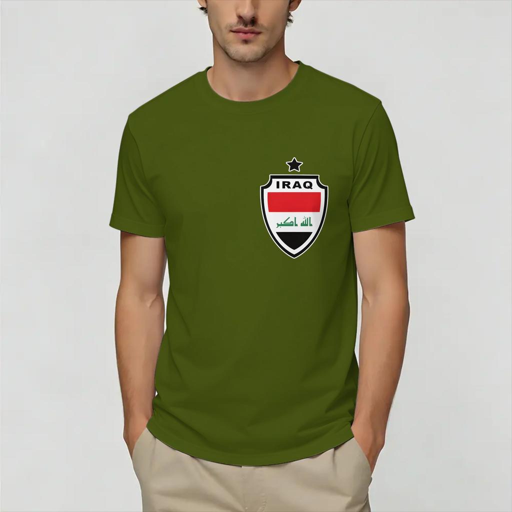 Oversized T Shirt Summer Iraq Flag Iraqi Trending TShirts Cotton Tshirt for Unisexs Y2K Classic Plus Size Short Sleeve Tees