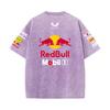 Summer F1 Racing Suit Red Bull Vestapan Team Uniform Short Sleeved Vintage Wash T-shirt Round Neck T-shirt