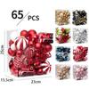 65pcs Delicate Christmas Tree Decoration Pendant Shatterproof Hanging Ornament  Party