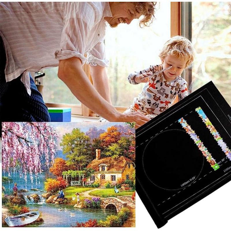 Jigsaw Game Mat Roll Up - 2000 1500 Pieces Saver Large Puzzles Board For Adults Kids, Easy Game Storage Game Saver