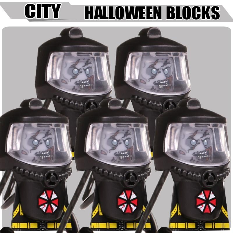 

Город Хэллоуин Фигурки Солдат Конструкторы Вид Улицы Скелет Черная Защитная Одежда Аксессуары Призрака Кирпичики Подарки Игрушка