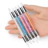 5pcs/set Double Head Silicone Nail Art Pen Carving Flower Sculpting Pen Adjustable Glue Stick Embossing Brush Manicure Tools