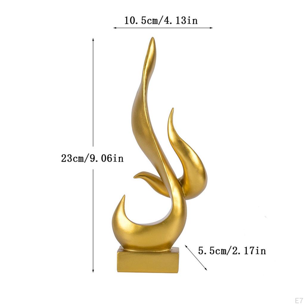 Abstract Flame Figurine for Desktop Display, Resin Sculpture Living Room And Bedroom