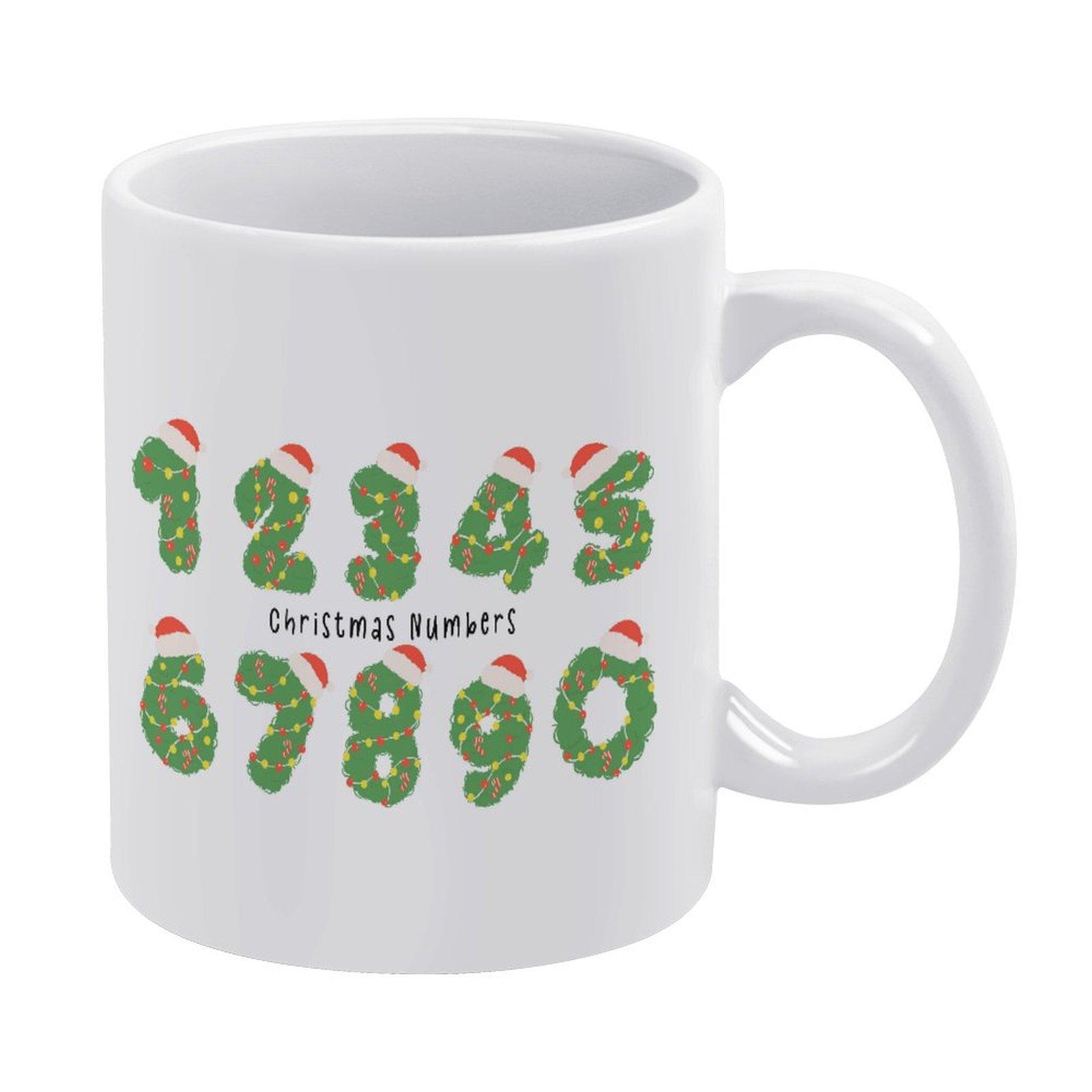 

1 Pack 11oz White Coffee Cup Featuring Double-Sided Print Design Suitable For Hot Drinks At Home Or Work And A Meaningful Gift For Every Occasion белый