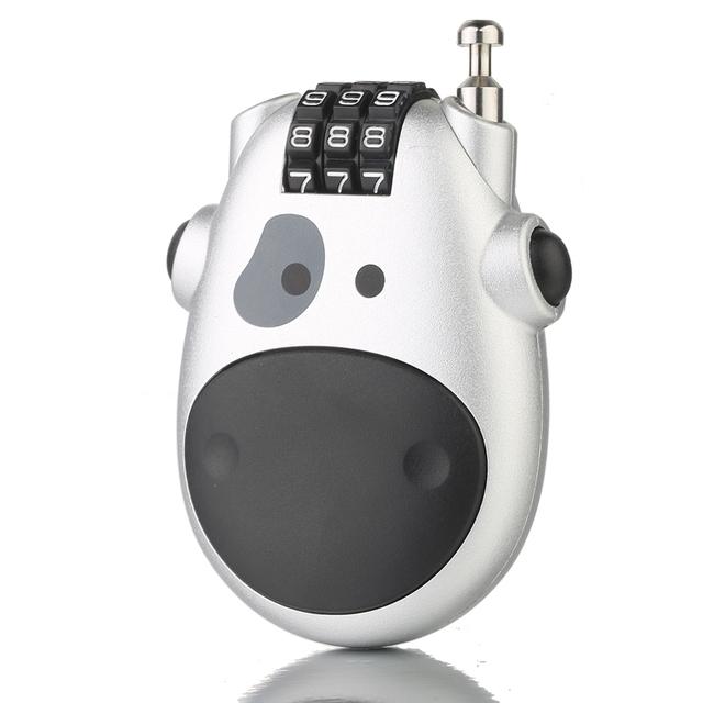 

Cartoon Travel Luggage Lock Telescopic Wire Rope Padlock Multiple Uses Locker 3 Digit Password Lock Bike Motorbike Helmet Locks
