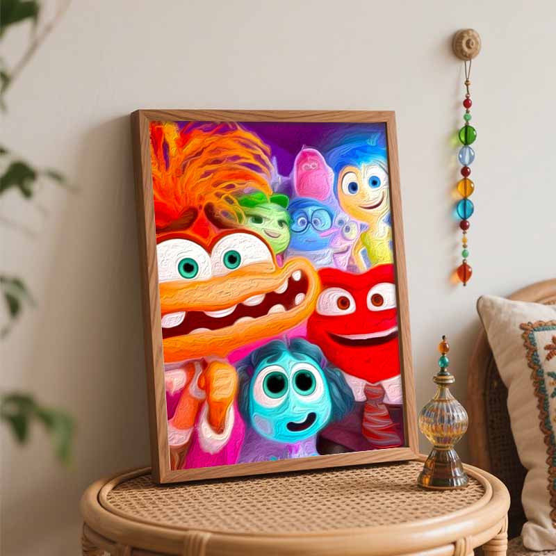 Disney Oil Painting Painting Art Inside Out Emotions Characters Handmade Diy Painting Home Decoration Gift