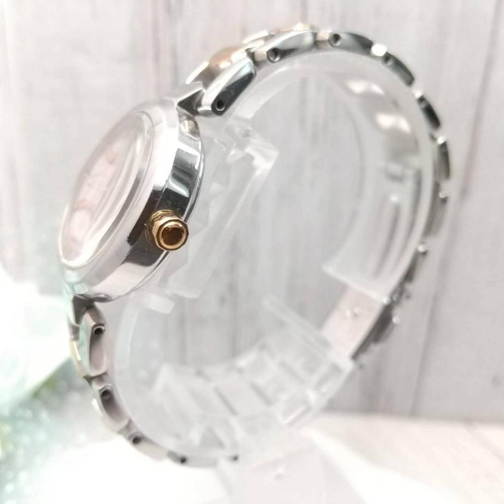 [USED] Working Seiko Solar-powered Women's Wristwatch with Studded Dial