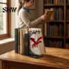 Unique Dragon Decor for Office Flying Bookshelf Light, Decorative Bookend Light & Desk, Iron Book Ends Sculpture Support, Heavy Duty Organizer