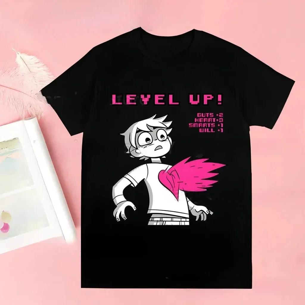 Женская футболка Скотт Пилигрим Харадзюку Женская футболка с принтом букв Забавная футболка Повседневная Модная Эстетичная футболка S