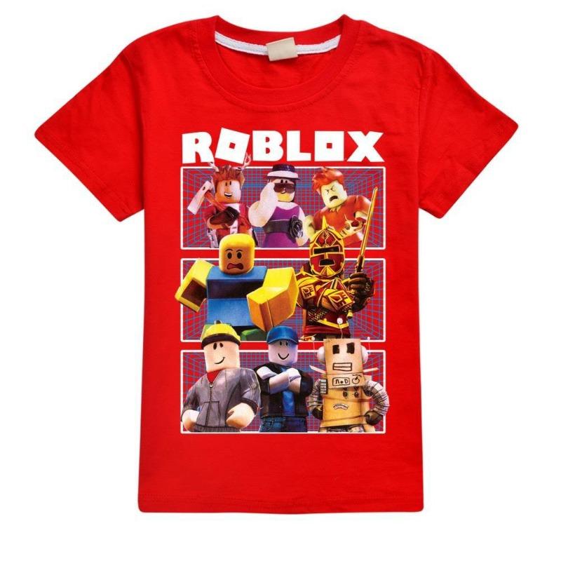

Roblox Мультяшний Принт Футболка з коротким рукавом Модний Дитячий Одяг Літній Топ Дитячі Подарунки на День Народження 130cm