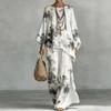 Folded Suit Fashionable Loose Cape Wide-leg Pants Printed European and American Robe
