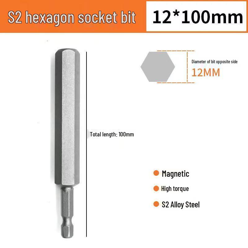 Sechskant Starke Magnetische S2 Schraubendreherbit für Handbohrmaschinen und Elektrische oder Pneumatische Schraubendreher