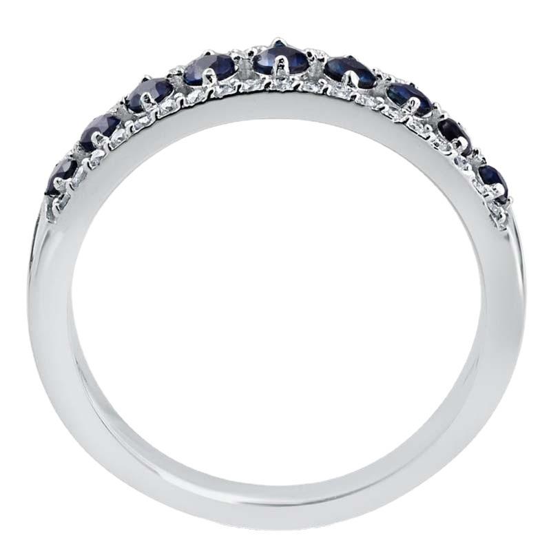 Hot Sale S925Blue zircon micro-set ring Popular European and American fashion women's rings