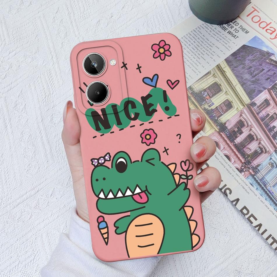 For Realme 10 Pro Plus Case Cartoon Soft Smooth Liquid Silicone Cover Camera Shell For OPPO Realme10 10Pro+ Coque Funda Capa