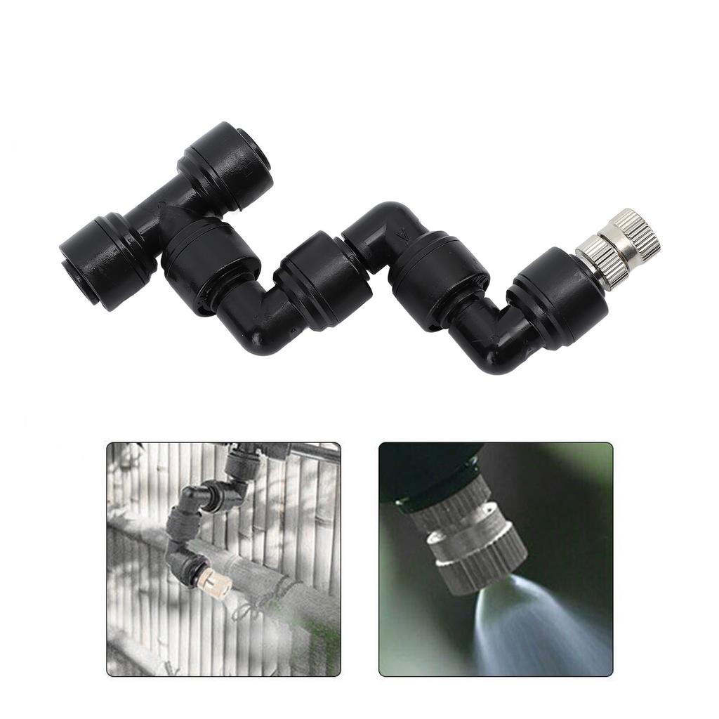 Reptile Nozzles, 360 Degree 3PCS Misting Nozzles Reptile Spray Nozzle Quick Connect Plastic Terrarium Nozzle for Green