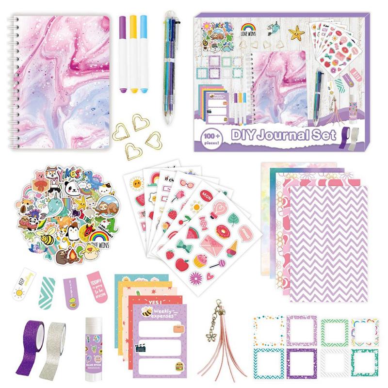 

M-Modern-DIY Journal Set, Scrapbook & Diary Supplies Set, Teen Girls Trendy Stuff For Birthday Girl Gift Ideas,Purple Durable фиолетовый