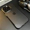 Luxury Soft Silicone Stripes Crystal Jelly Transparent Case For 15 14 13 12 11 Pro Max 15promax Shockproof Bumper Cover