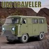 Neu 1:18 Russische UAZ TRAVELER 452 Kastenwagen Legierung Druckguss & Spielzeugfahrzeuge Metall Spielzeugauto Modell Sound und Licht Sammlung Kinderspielzeug