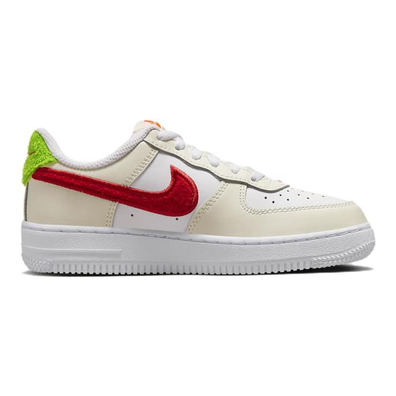 Nike Air Force 1 LV8 Abrasion Resistant Breathable Low Top Kids' Skateboarding Shoes Ecru Children Aged 3 7 Years Old Sneakers FJ4888-181