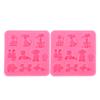 2PCs Silicone Mold   Hand Made Tool Cartoon Animals shape High Temperature Resistance(Gray )