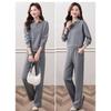 Spring Autumn Fashion Lapel Two Piece Pants Suit Women Casual Sportswear for Square Dance and Daily Leisure Time