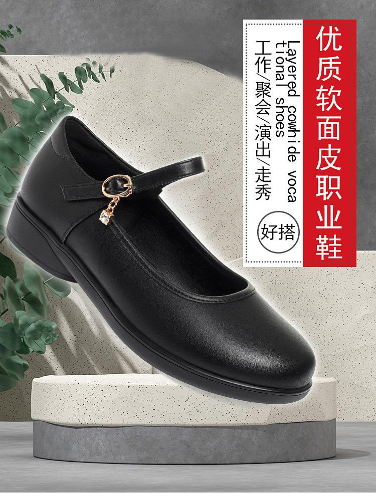 Flat-soled single shoes, women's spring and autumn models, soft soles are comfortable, women's shoes are not tired, work shoes