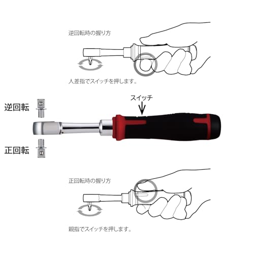 VESSEL 400ER3 Electric Slim Ratchet 3 8 Drive Cordless USB Japan