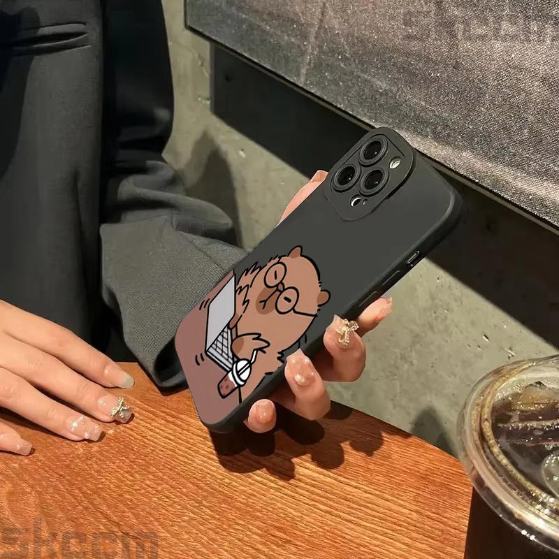 Funda de Teléfono con Estampado de Capibara de Dibujos Animados Para Samsung Galaxy S25 S24 S23 Ultra S22 S21 Plus S20 FE A55 A54 A35 A15 Funda Protectora Antigolpes