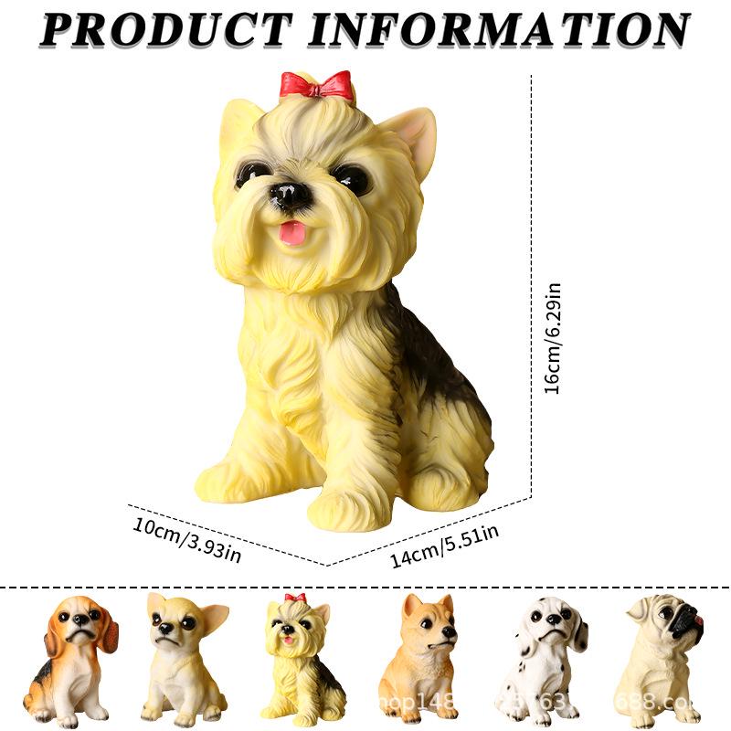 Resin Dog Figurine Basket - Home Decoration Ornament (Poodle, Myna, Bulldog)