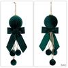 Velvet Ball Bow Pendant Ball Tassel Xmas Tree Hanging Charm  Fireplace Hanging