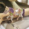 Keychain Pendant Sparkling Rhinestones Cartoon Horse Shape Key Chain Bag Wallet Phone Car Decoration