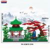 Chinese Architecture Building Blocks Diy Love Evening Pavilion Tree Garden Bridge River Model Bricks Diy Toys For Kids Gifts