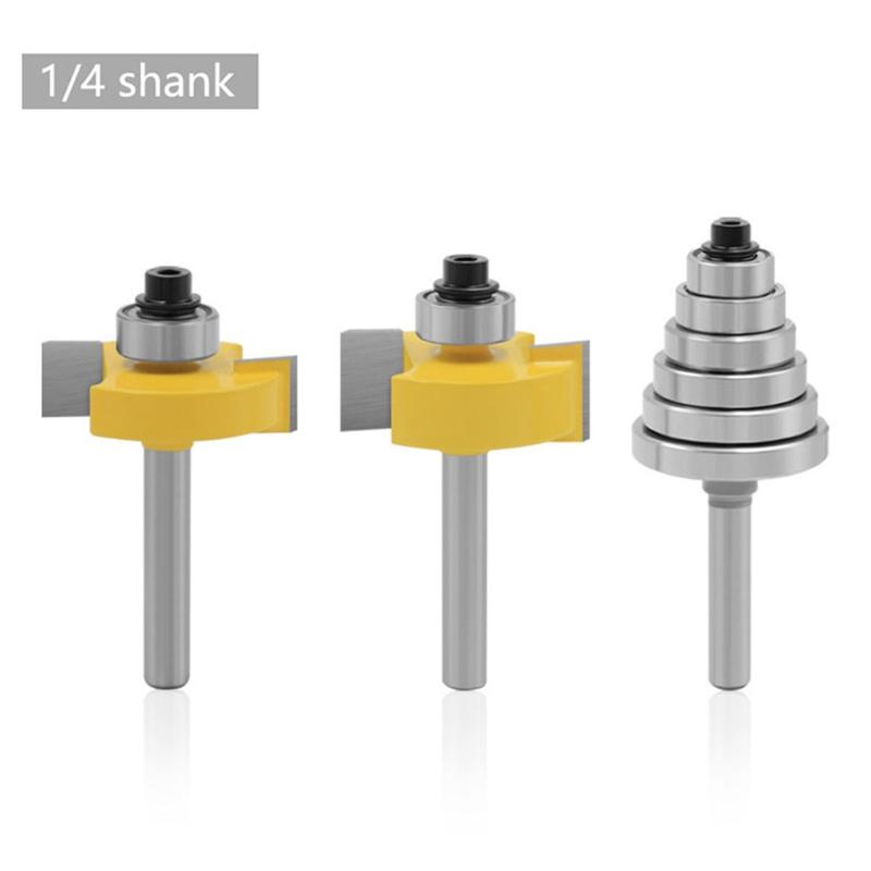 

Durable 1/4 Shank 6mm Shank Grooving Milling Cutter with 7 Bearings Woodworking Anti-high Temperature Industry Tools 1