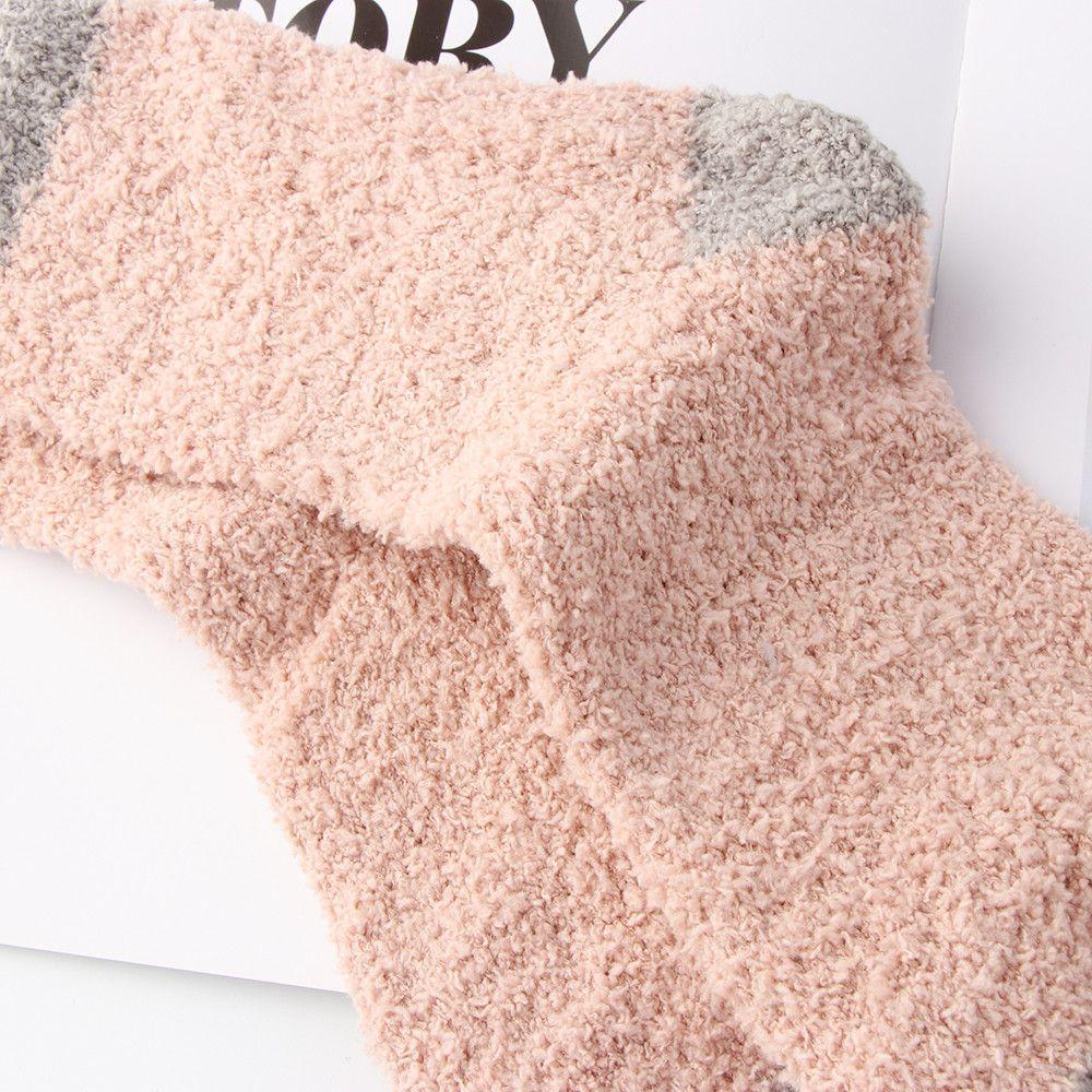 Fluffy Winter Warm Plush Cashmere Sox Thickening Soft Coral velvet socks