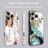 Luxury Sandstone Marble Pattern Case For iPhone 16 Pro Max Magnetic For Magsafe Soft Cover For iPhone 17 15 14 13 Pro Max 17E 16E