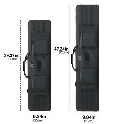 47in/120cm Tactical Rifle Backpack - Universal Carrying Case for Carbine Sniper Airsoft Guns with Shooting Accessory Compartment
