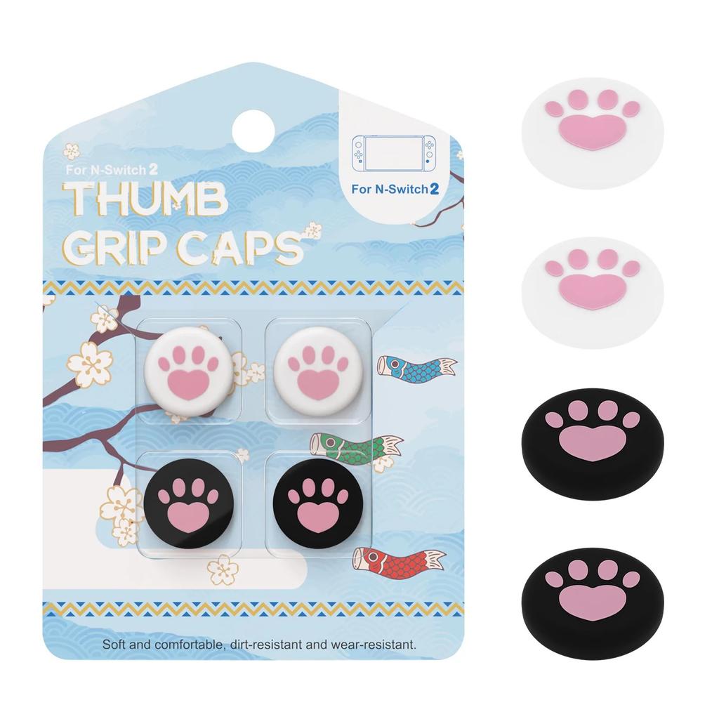Switch 2 Silicone Cap Love Cat Party Rocker Set Durable Protective Cover for Nintendo Switch 2