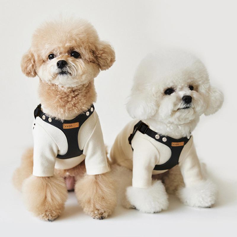 PU Leather Dog Harness and Leash Set Pet Harness for Small Dogs Teddy Bichon Comfortable Dog Harness Vest Leash Pet Supplies