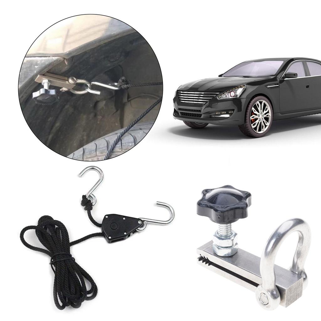 Auto Auto Rad Augenbraue Dellenentfernungsset mit Edelstahl-Fixierklemme und optionalem Seil Kollisionsschadensreparaturwerkzeug