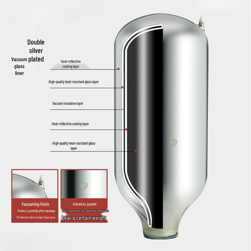 Stainless Steel Teapot Thermos - Large Capacity Hot Water Bottle for Dorm Use