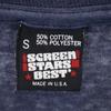SCREEN STARS BEST 90s Old Short Sleeve T-shirt S Navy Men's Used