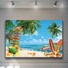 Summer Hawaiian Beach Aloha Photography Backdrop Tropical Flowers Wedding Birthday Party Decor Custom Background Photo Studio