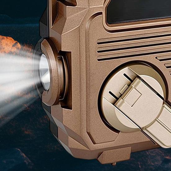 Solar Hand Crank Emergency Radio Rechargeable Waterproof Bluetooth-compatible Speaker AM/FM Solar Powered Radio