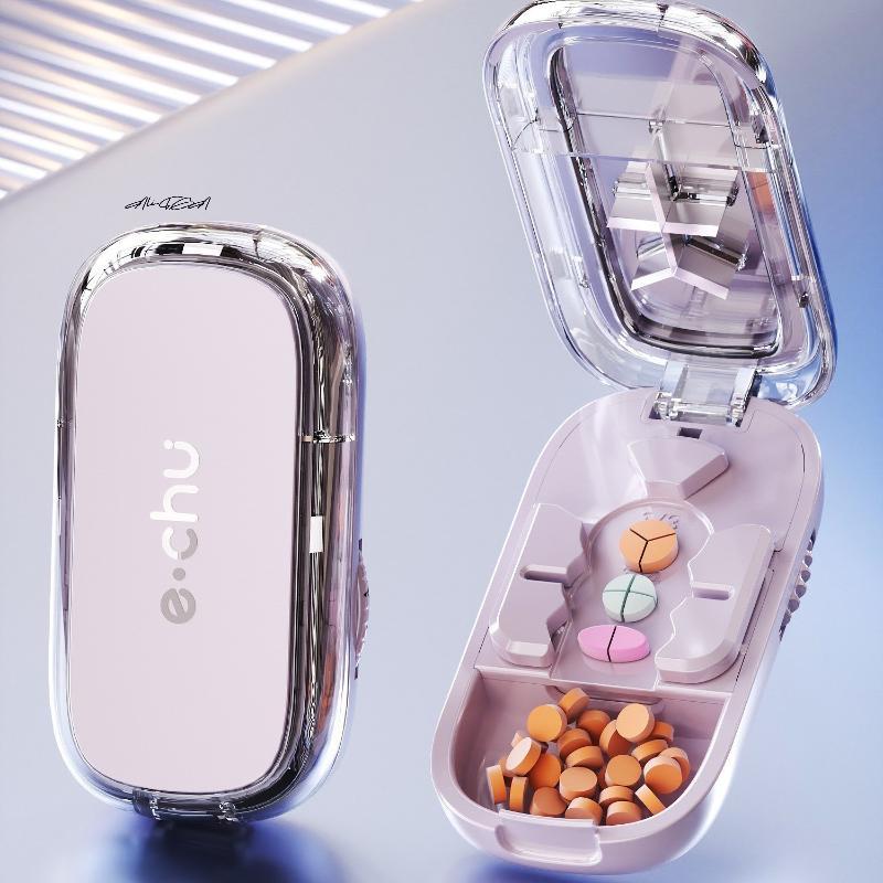 Portable Medicine Cutter, Precise Cutting Into Half, Third, Quarter Drug Divider, Tablet Splitting Pills, Organizer, 3in 1
