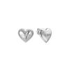Tirrlirr Tizen Chubby Heart Silver White Earrings Tejsvw00315M