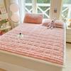Winter Warm Plush Mattress Toppers Super Soft Single Double Foldable Milk Velvet Thicken Fitted Bed Sheet Bed Cover Tatami Mat
