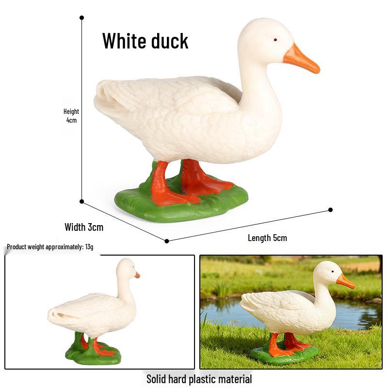 Farm Animal Simulation Toy Set: Chicken, Duck, Goose, Boar, Horse, Cow - Educational Gift for Children, Cognitive Ornament